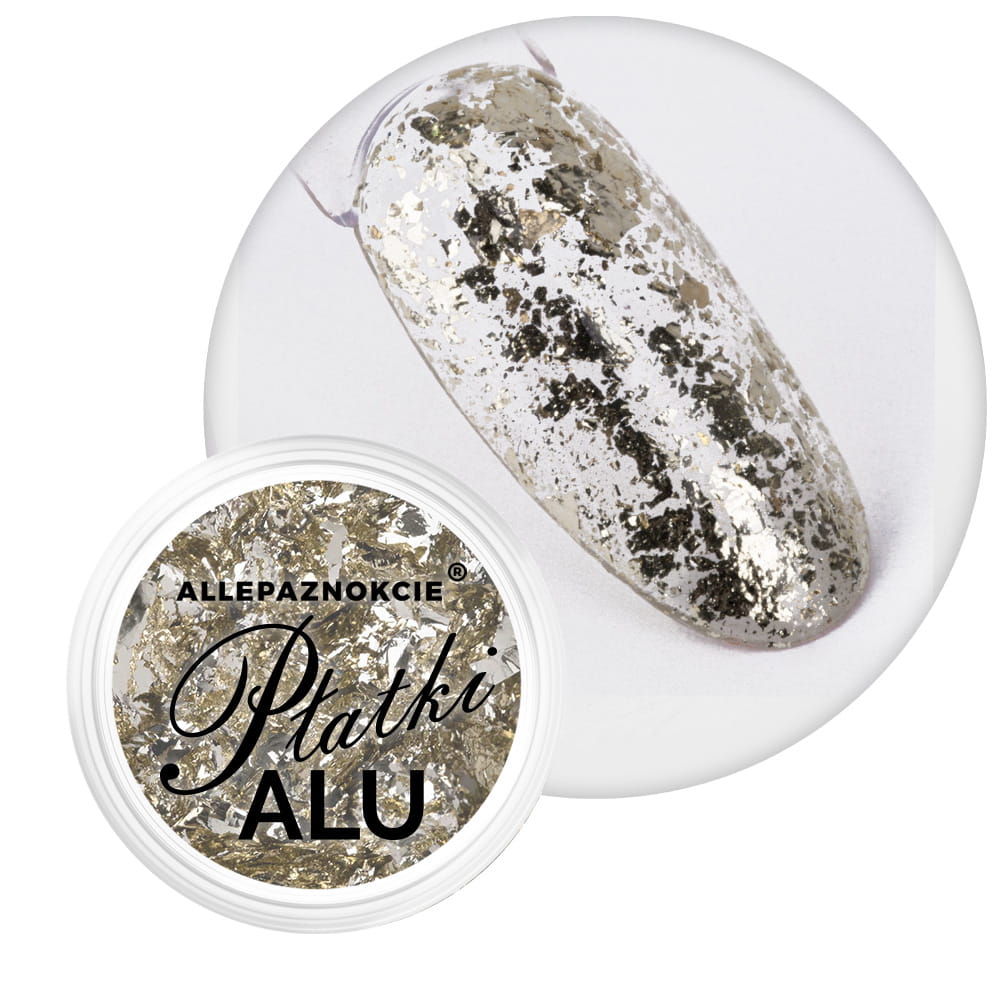 Pyłek do paznokci metaliczne Płatki Alu Allepaznokcie 0,2 g Nr 10