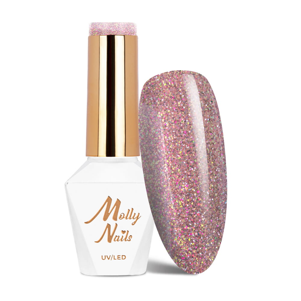 Lakier hybrydowy LED/UV Gel Polish Molly Nails Shocking Shine Nr 687 Sinner HEMA/Di-HEMA Free 8g