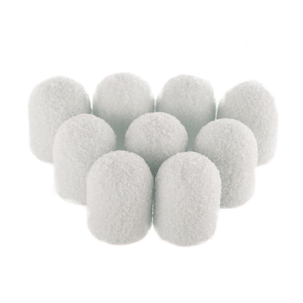 Kapturki do pedicure 7 mm gradacja 60 10 szt Fabric Podo AlleMed Biały White