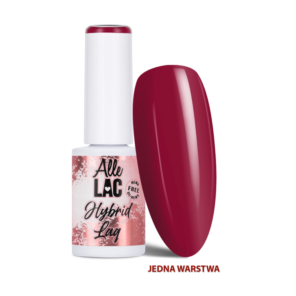 Lakier hybrydowy LED/UV Gel Polish Reds R9 Burgundy AlleLac HEMA/Di-HEMA Free 6g