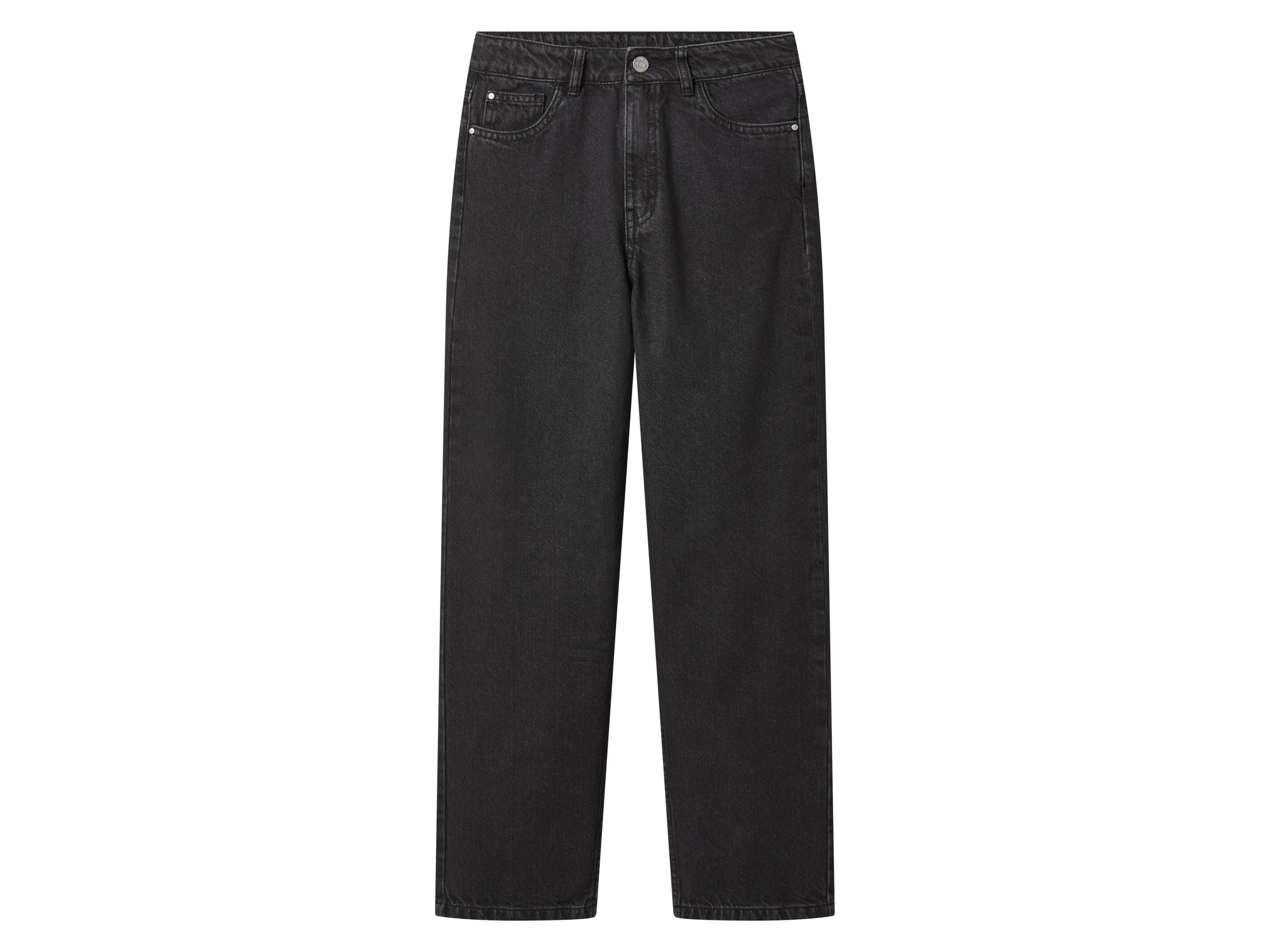 Esmara Kids Jeansy loose fit młodzieżowe z bawełny Czarny, 158/164