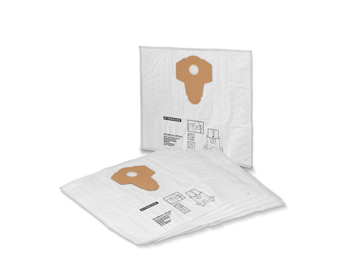 Parkside Worki do odkurzacza papierowe PFT 20 A1 lub flizelinowe Pvft 20 A1 Worki z włókniny, 5 sztuk