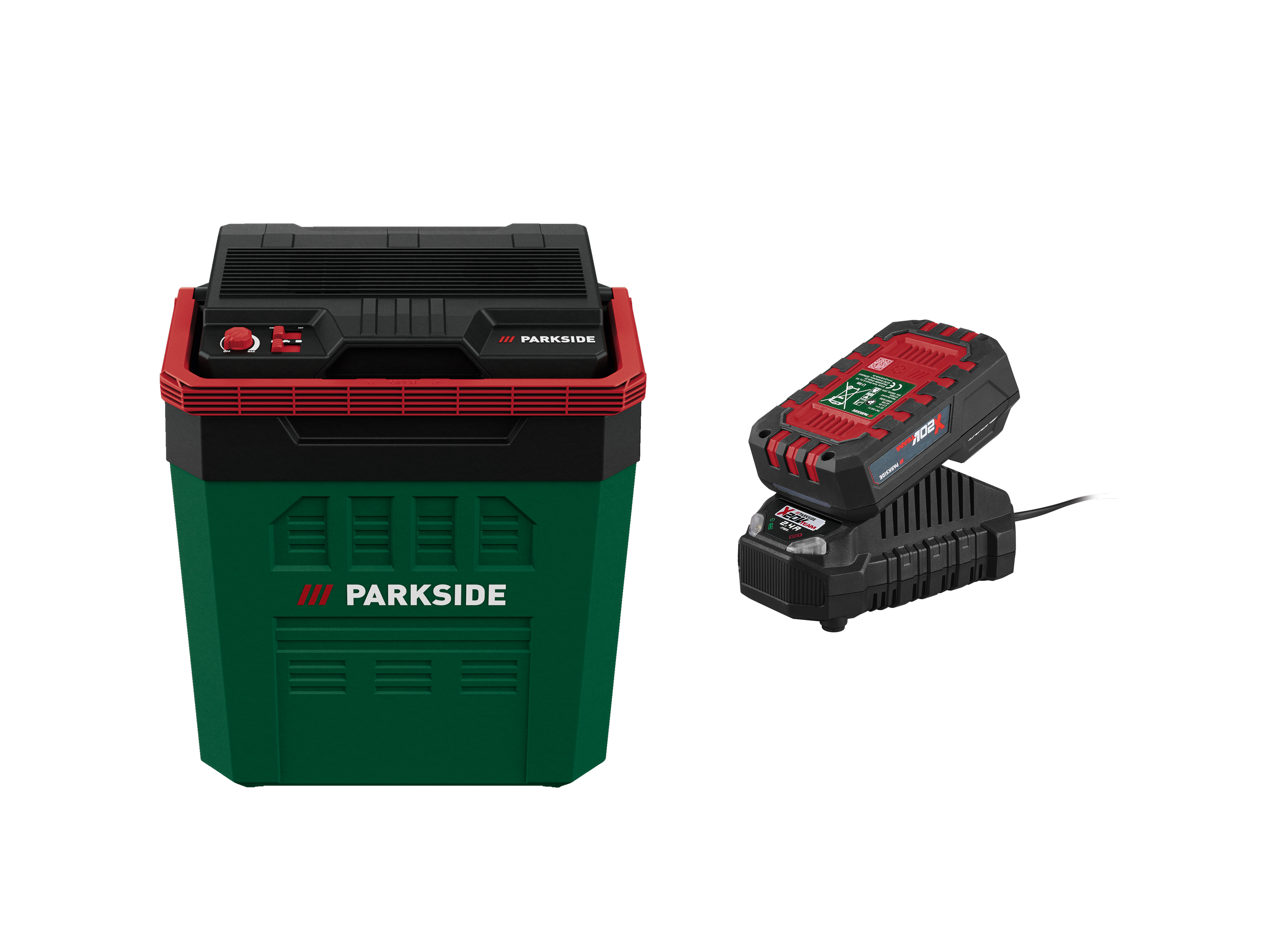 Parkside Zestaw Akumulatorowa lodówka mobilna, 20 V z akumulatorem, 2 Ah i ładowarką, 2,4 Ah