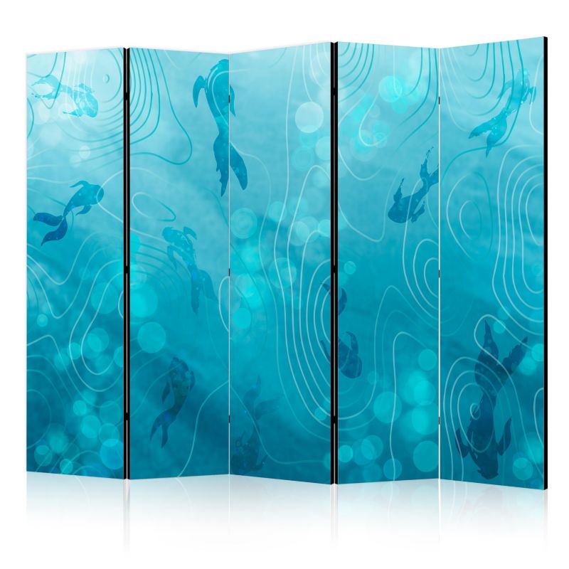 Parawan Muralo Akustyczny Ryby Orki Ocean Przyroda Wodny Świat 225x172cm 1 szt.