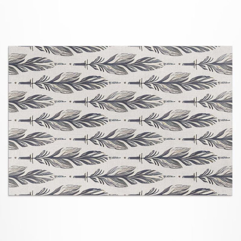 Zewnętrzny Dywan Winylowy Wallfluent 140x210 cm Indiańskie pióra w stylu boho 1 szt.