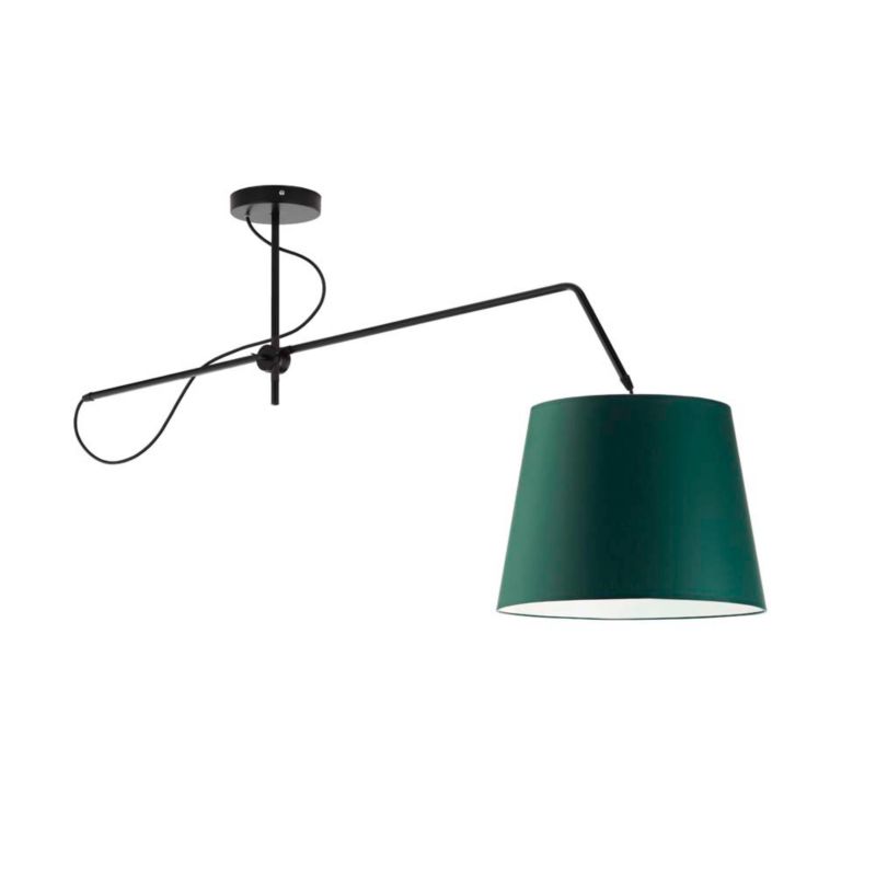 Lampa wisząca Volta Light Factory sufitowa regulowana z abażurem stożek Butelkowa zieleń MODERN 1szt.