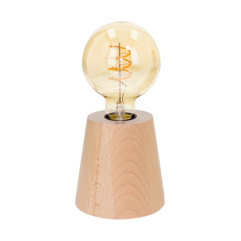 Drewniana Lampa Stołowa SPOT Light 1xE27 Max.25W Naturalny Buk FSC, Polski Producent, 1 szt.
