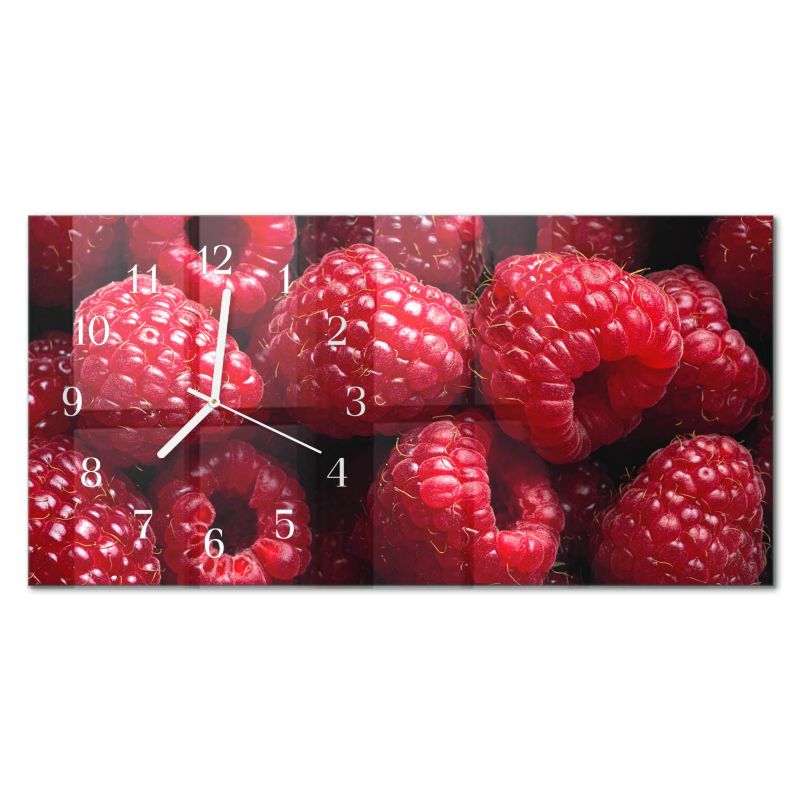 Dekoracyjny Zegar Ścienny Tulup 60x30 cm z Białymi Wskazówkami Maliny 1 szt.