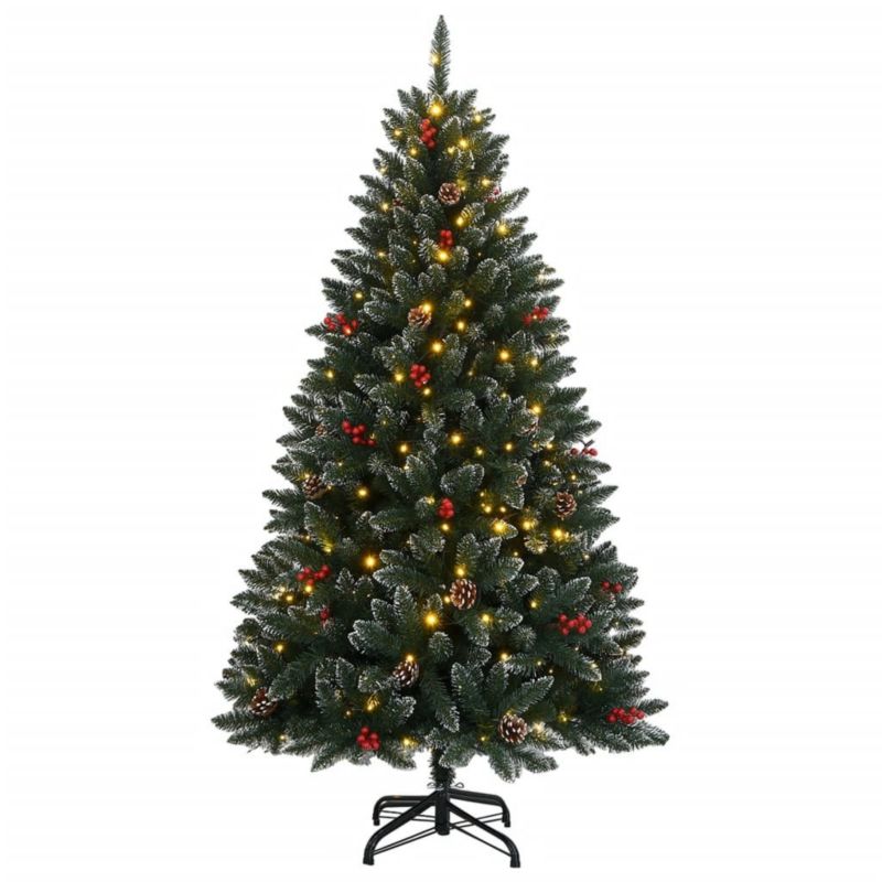 Choinka sztuczna VidaXL 150 lampek LED 150 cm zielony 1 szt.