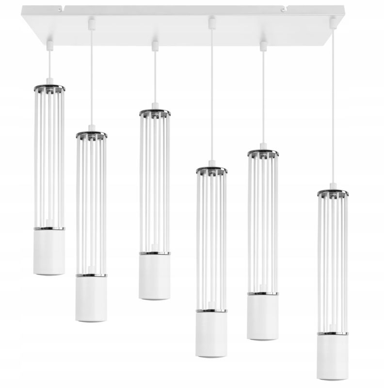Lampa sufitowa wisząca Light Home LH Aria 6x GU10 biały/srebrny 1szt.