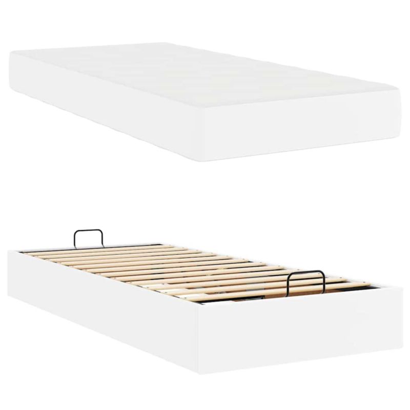 Łóżko z materacem WaszeMeble 100x200 cm Biały ekoskóra WM-3399414 1 szt.