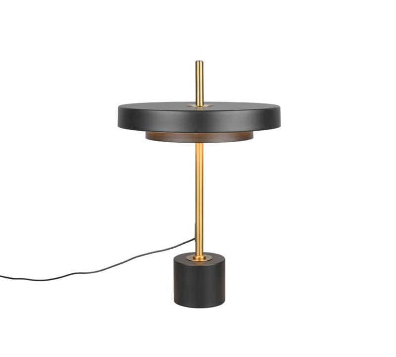Lampa stołowa Trio KEATON czarno-złota LED 12W 2300-4000K 1400lm IP20 wym:45,5x30x30cm - 1 szt.