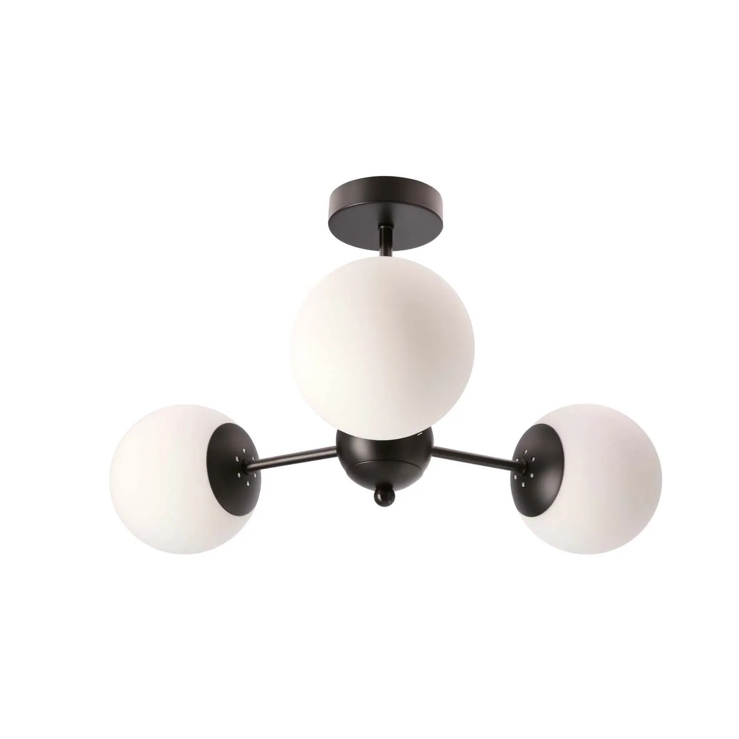 Candellux Lampa wisząca CALARI czarna 3xE14 40W klosz biały