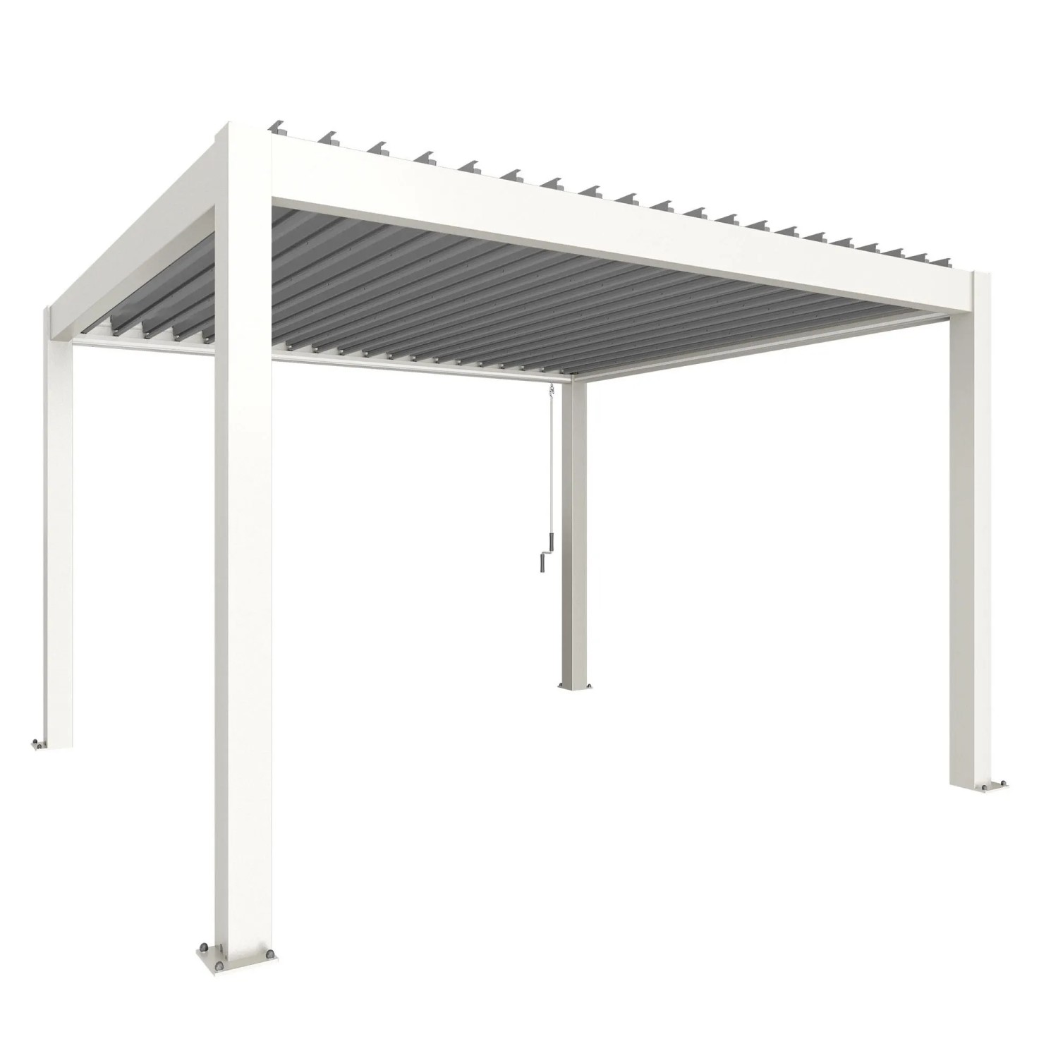 Biohort Pergola 4 m x 3,5 m Biało-Srebrna