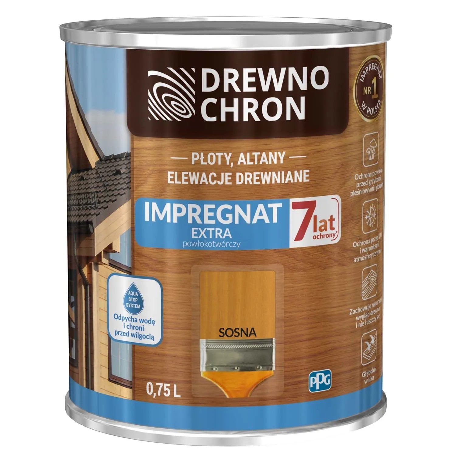 Drewnochron Impregnat Extra powłokotwórczy sosna - 0,75L