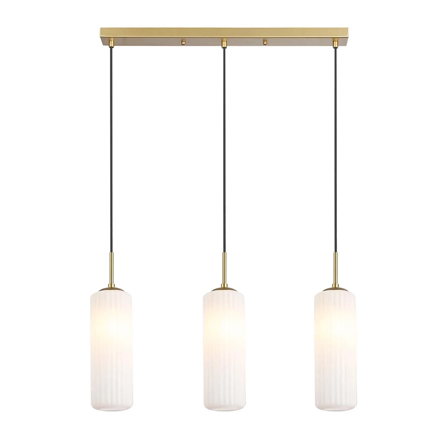 MiLAGRO Lampa wisząca VESTA 3xE27 15W biało-złota