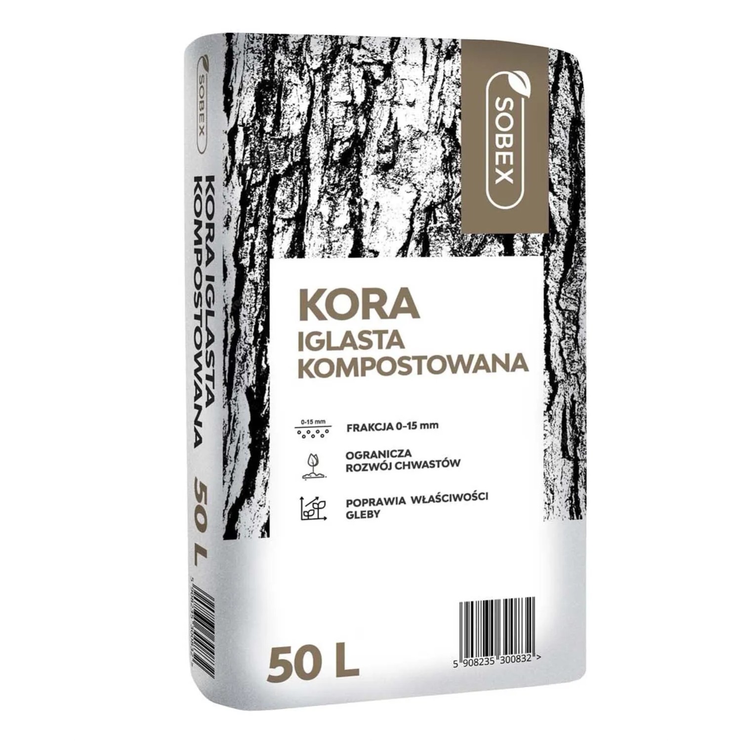 Kora ogrodowa kompostowa frakcja 0-15 mm - 50 l