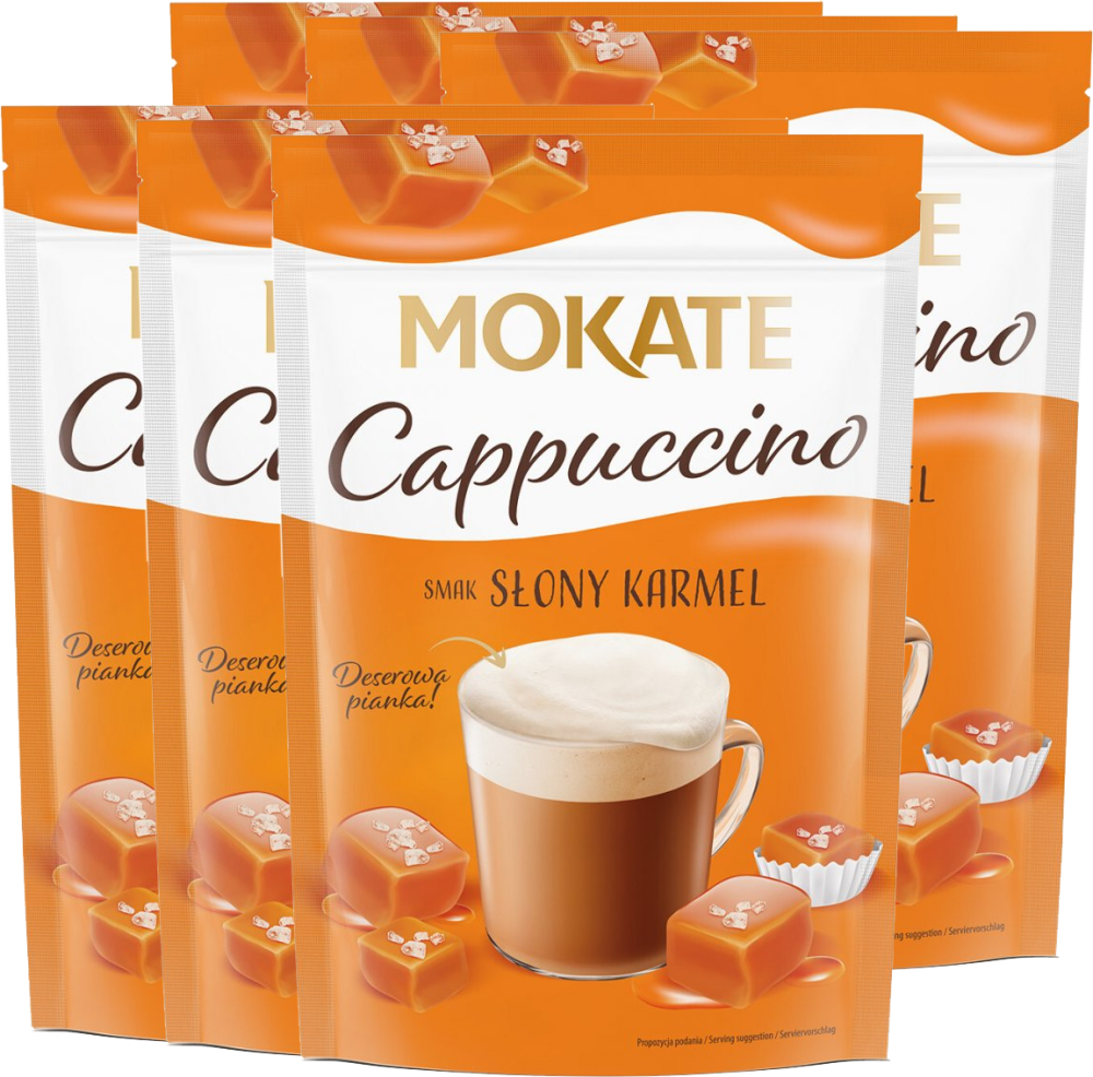 6x Kawa rozpuszczalna Mokate Cappuccino, słony karmel, 110g