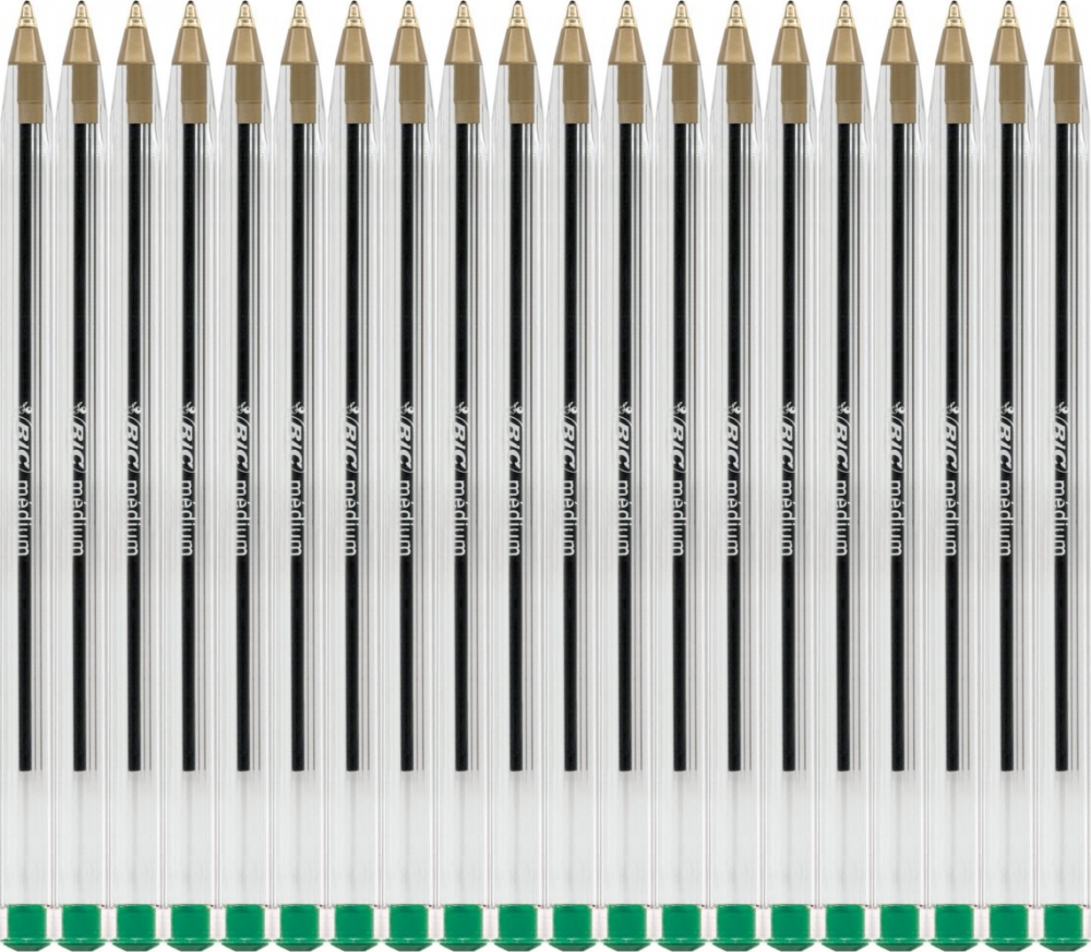 20x Długopis Bic, Cristal, 1mm zielony