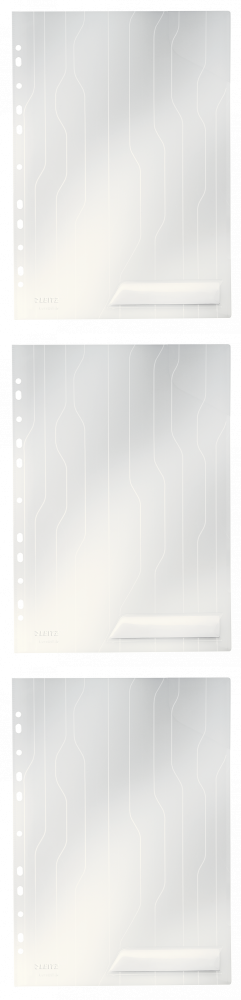 3x Folder groszkowy Leitz CombiFile, A4, do 40 kartek, 200μm, 5 sztuk, transparentny