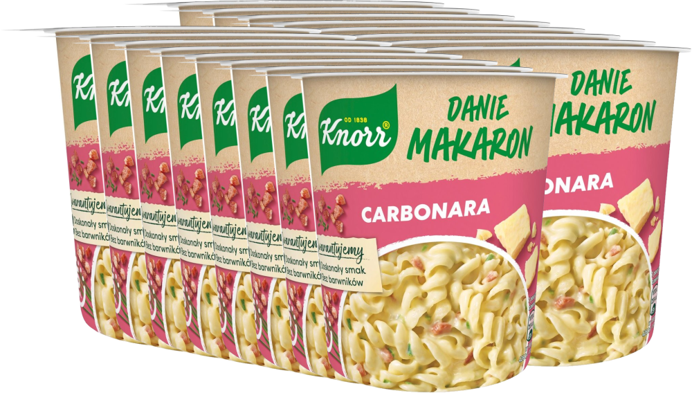 16x Danie w kubku Knorr Danie Makaron, carbonara, 55g