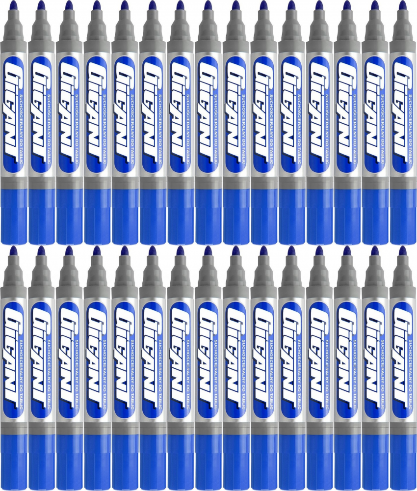 36x Marker suchościeralny Kamet Gigant, ścięta, niebieski
