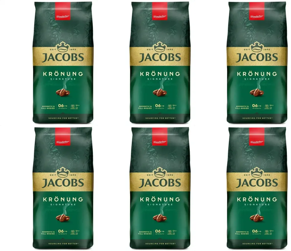 6x Kawa ziarnista Jacobs Kronung Aroma-Bohnen, 500g