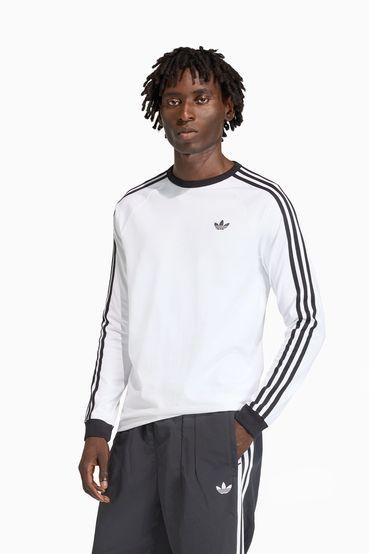 Koszulka z długim rękawem adidas Adicolor Classics 3-Stripes Tee - Biały