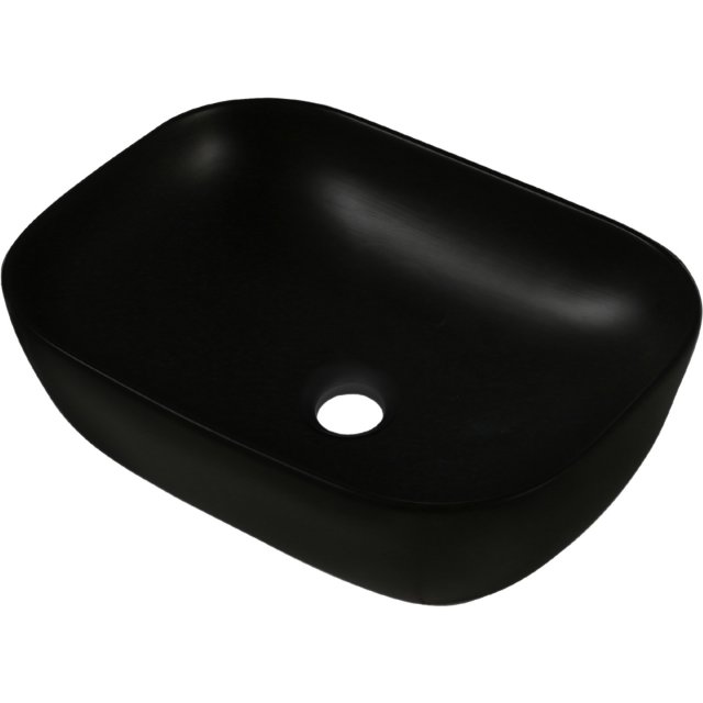 INVENA Umywalka nablatowa VITORIA 45,5 czarna CE-48-005-W