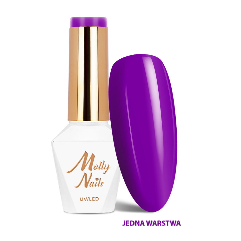Lakier hybrydowy LED/UV Gel Polish Vivid Vibes Nr 287 Ultra Plum Molly Nails HEMA/Di-HEMA Free 8g
