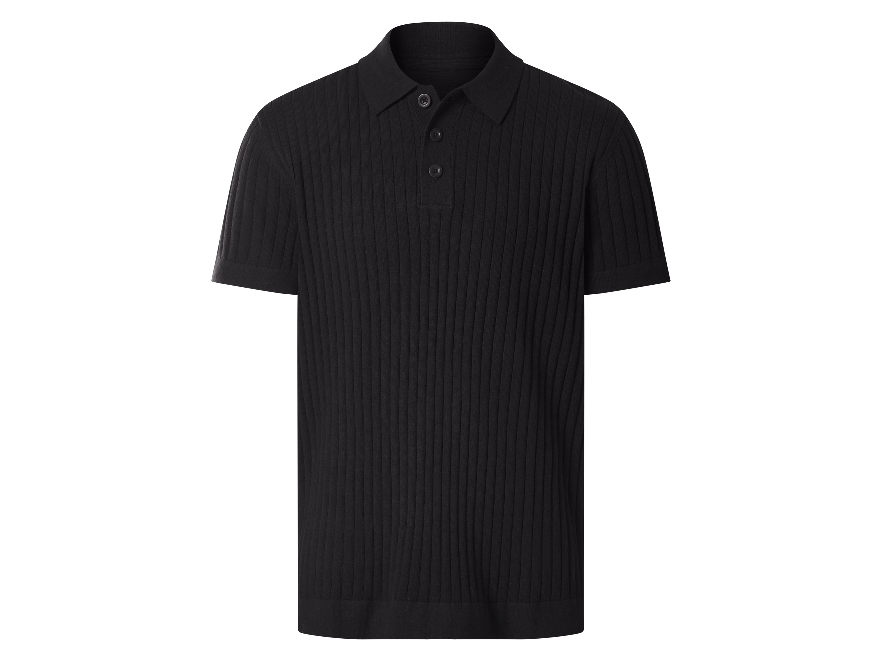 esmara Men Koszulka polo męska z dzianiny Czarny, M 48/50