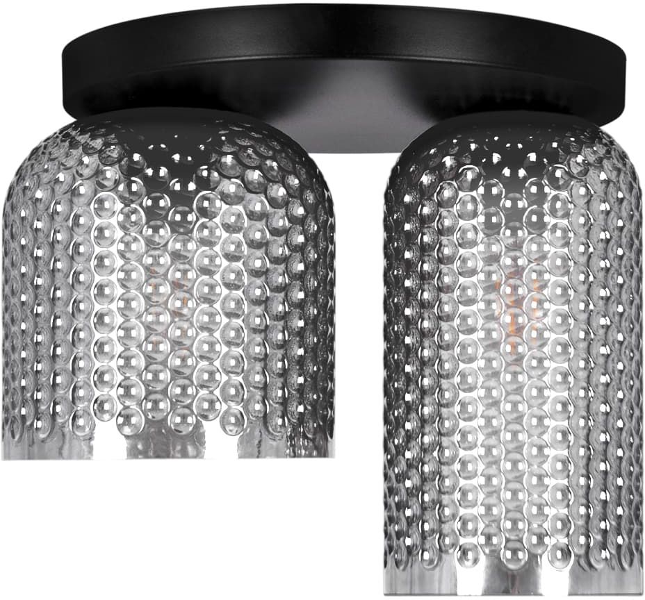 Darmowa Dostawa - Lampa podsufitowa 2x15 W czarna-grafitowa Kaja Inga K5634