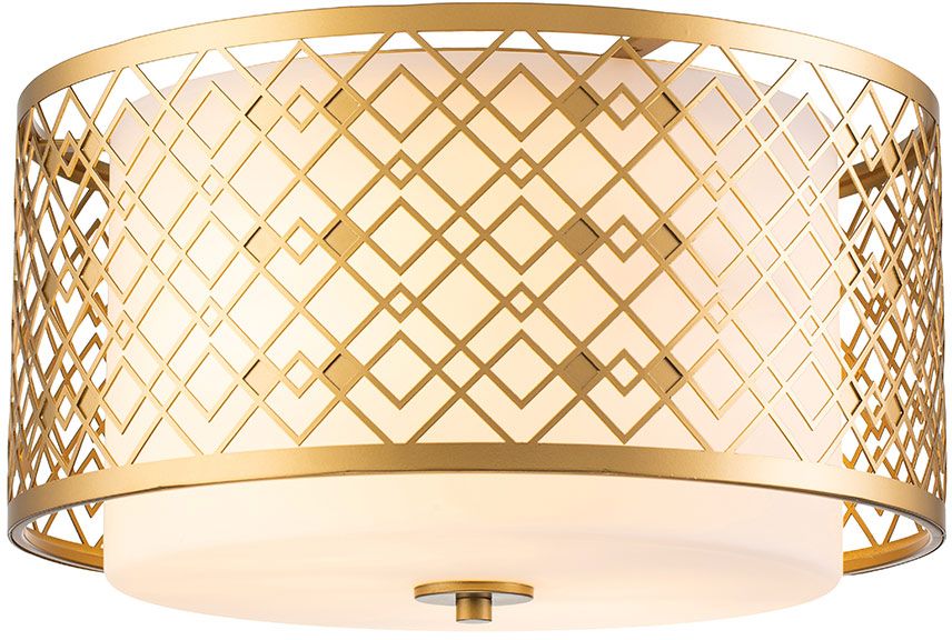 Darmowa Dostawa - Plafon 2x60 W złoty Elstead Lighting Ziggy ZIGGYFMLG