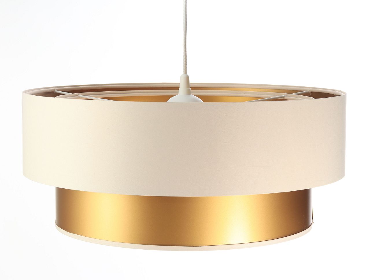 Darmowa Dostawa - Lampa wisząca 1x60 W złota-kremowa BPS Koncept Duo ellegant 06105560