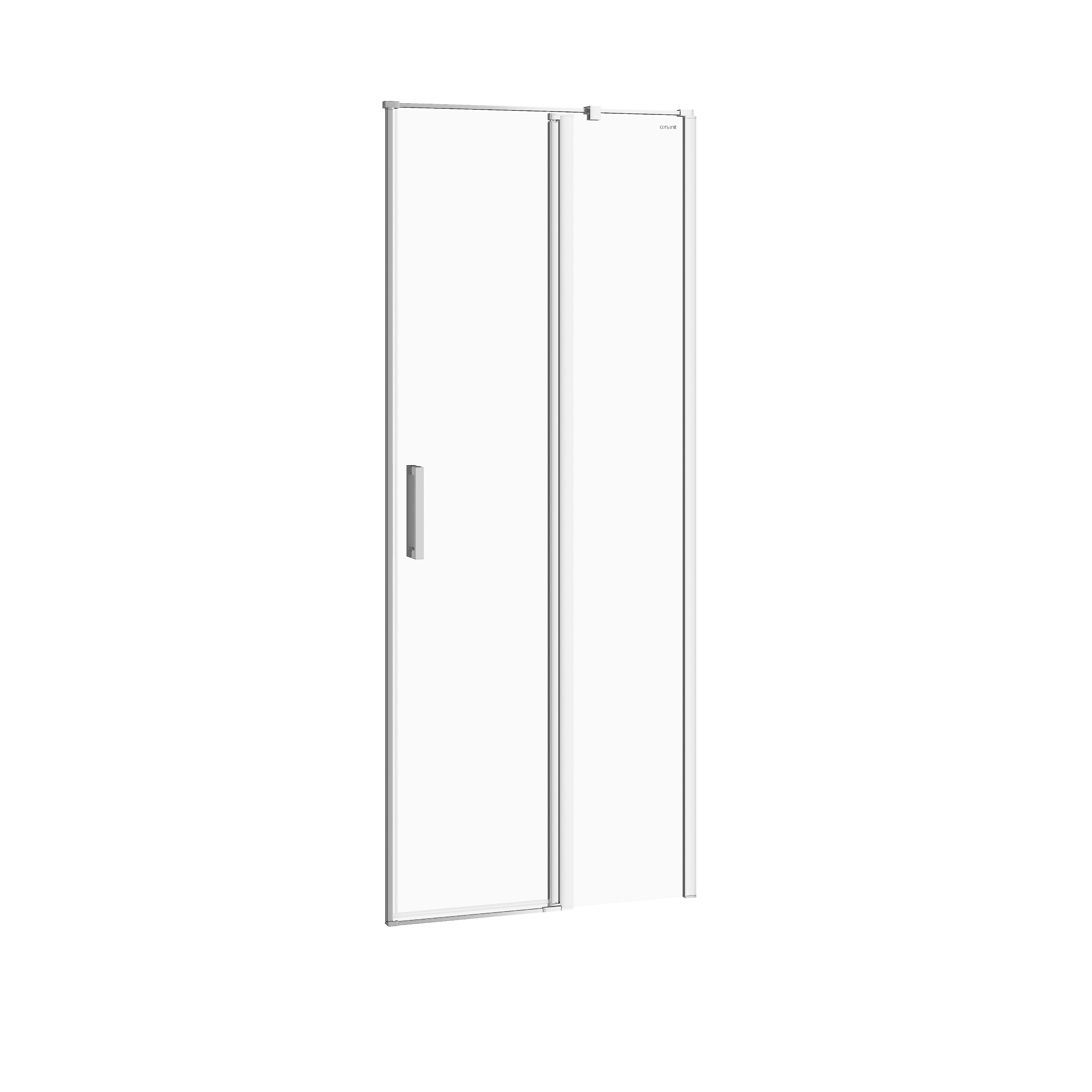 Darmowa Dostawa - Drzwi prysznicowe 80 cm uchylne chrom połysk/szkło przezroczyste Cersanit Moduo S162004