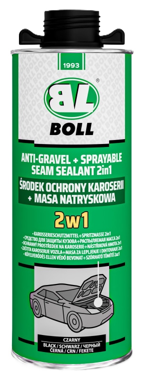 BOLL ŚRODEK OCHRONY KAROSERII + MASA NATRYSKOWA 2W1 CZARNY 1L - Petrostar