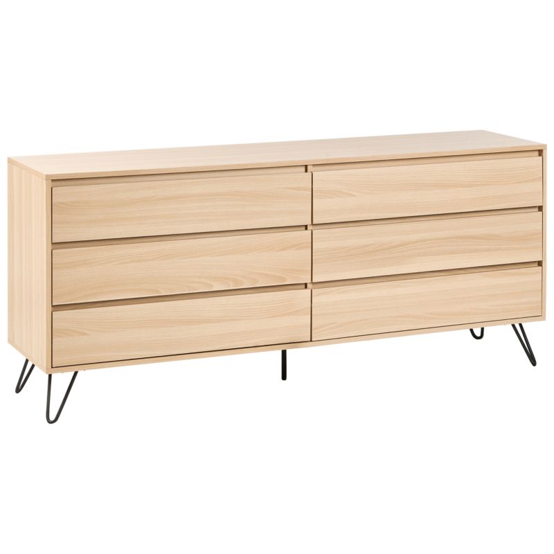 Komoda 6 szuflad Cardigan Jasnobrązowy 1 szt.