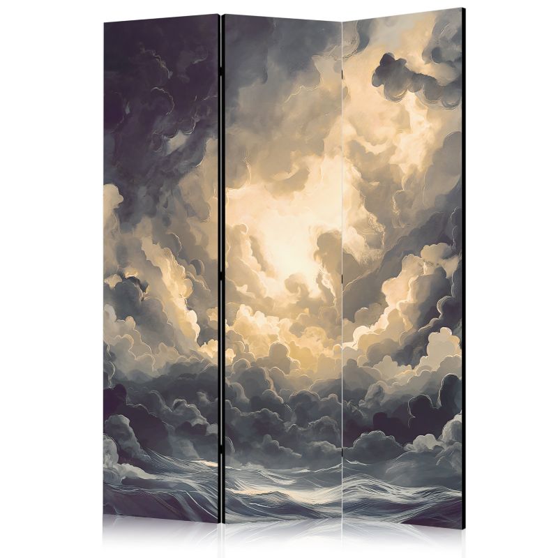Parawan Muralo Jednostronny Obłoki Zachód Słońca w Niebie 135x172 cm 1 szt.