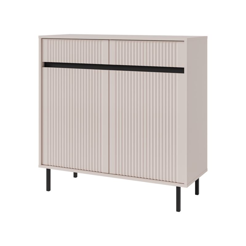 Komoda z ryflowanym frontem Bonni Yukashi 2F2S T822 beżowa 1 szt.