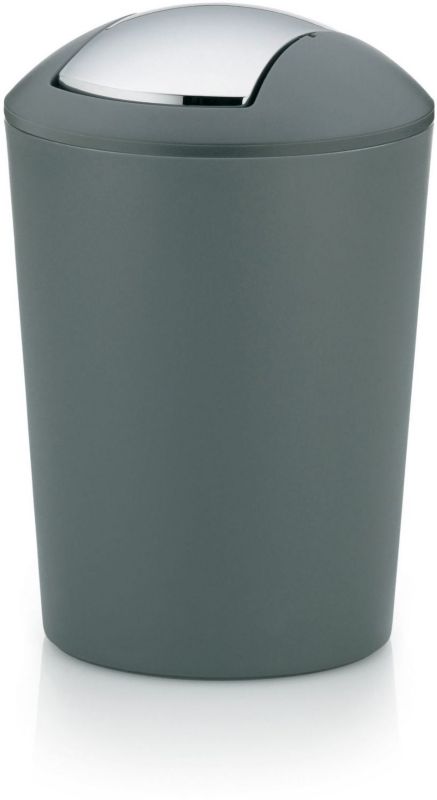 Kosz na śmieci Kela Marta 5 L szary plastik pokrywa ruchoma 1 szt.