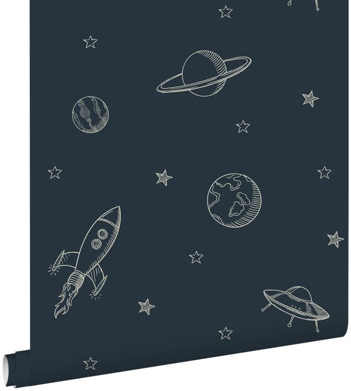 Tapeta ESTAhome planety w kosmosie ciemnoniebieskim 53 cm x 10.05 m - 1 rol.