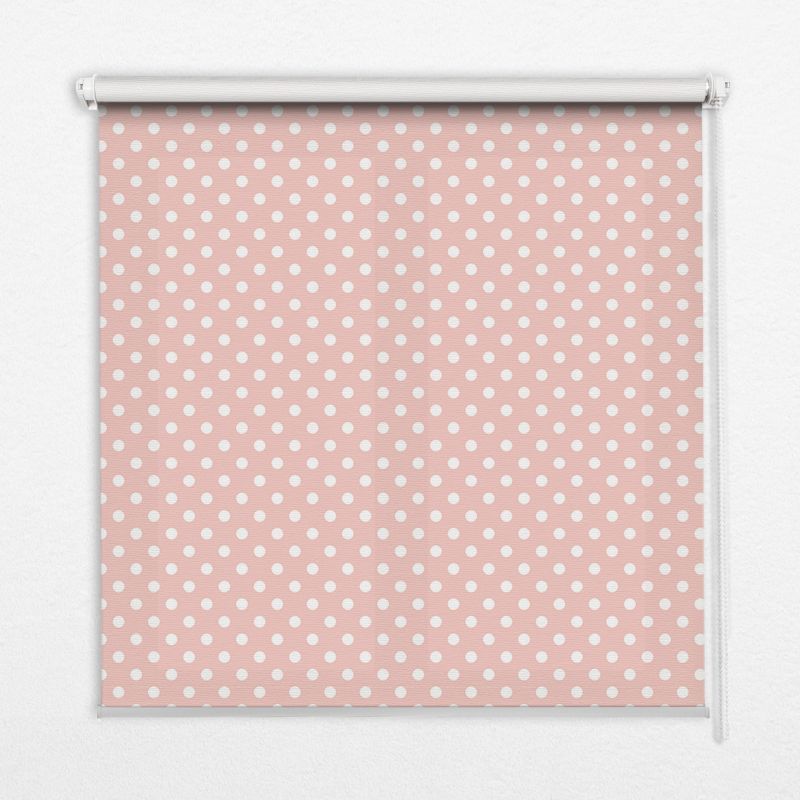 Roleta Do Salonu Tulup 100x100 cm Białe kropki Montaż do ściany/sufitu 1 szt.