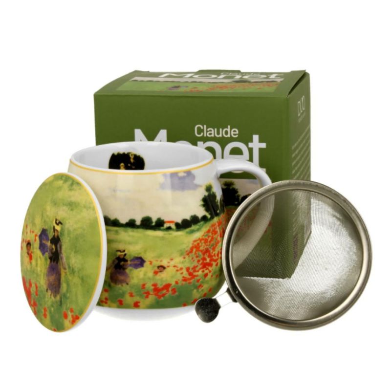 Kubek Baryłka Monet Poppy DUO porcelanowy z zaparzaczem 430 ml 1 szt.