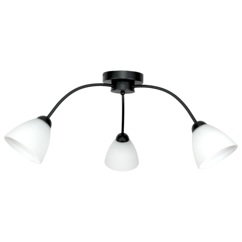 Lampa sufitowa żyrandol EDYLIT białe klosze czarna 5xE27 loft 15-312 JAGNA 1 szt.