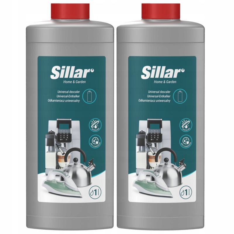 Odkamieniacz, Sillar, w płynie, do ekspresu, czajnika, sprzętów AGD, uniwersalny, 2x 1000ml, 1szt
