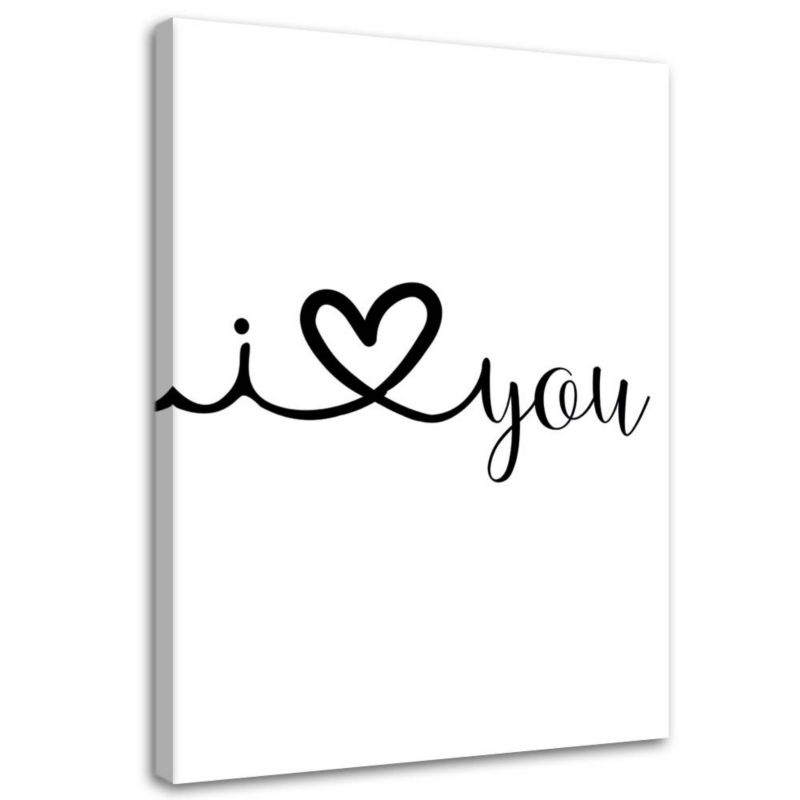 Obraz na płótnie Feeby I love you 60x90cm 1szt