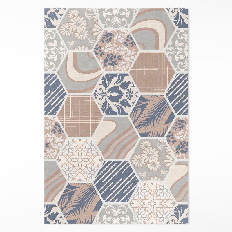 Ozdobny Dywan Winylowy Wallfluent 150x225 cm Hawajskie hexagony 1 szt.