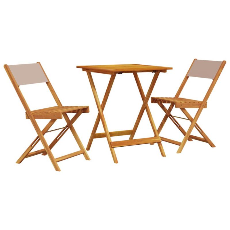Zestaw mebli ogrodowych bistro WaszeMeble akacja szary składany WM-3281762 1 kpl