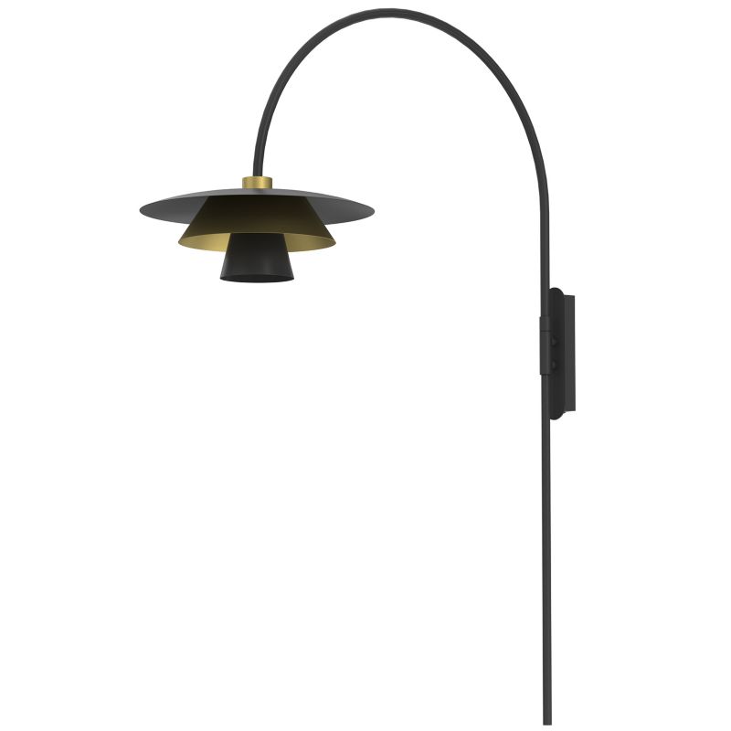 Kinkiet Luminex Plato czarny 1xE27x15W IP20 wym: 110x34x85cm - 1 szt.