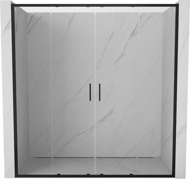 Drzwi prysznicowe Mexen Exo czarne 200x200 cm 1 szt.